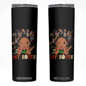 Black African Girl Skinny Tumbler Black History Month Juneteenth Gift Afro Empowerment TS10 Black Print Your Wear