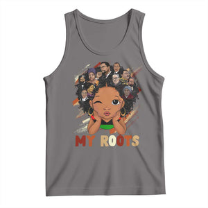 Black African Girl Tank Top Black History Month Juneteenth Gift Afro Empowerment TS10 Deep Heather Print Your Wear