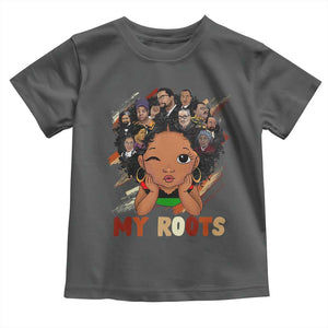 Black African Girl Toddler T Shirt Black History Month Juneteenth Gift Afro Empowerment TS10 Dark Heather Print Your Wear