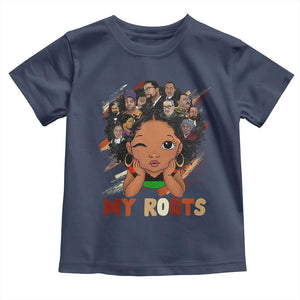 Black African Girl Toddler T Shirt Black History Month Juneteenth Gift Afro Empowerment TS10 Navy Print Your Wear