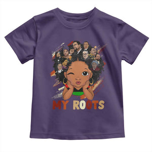 Black African Girl Toddler T Shirt Black History Month Juneteenth Gift Afro Empowerment TS10 Purple Print Your Wear