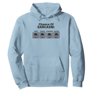 Funny Sarcastic Hoodie Chance Of Sarcasm Forecast Weather TS10 Light Blue Print Your Wear