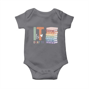 Motivational Baby Onesie It's Okay To Make Some Mistakes TS10 Charcoal Print Your Wear