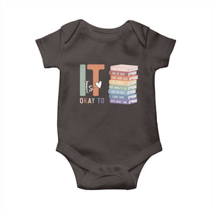 Motivational Baby Onesie It's Okay To Make Some Mistakes TS10 Dark Chocolate Print Your Wear