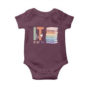 Motivational Baby Onesie It's Okay To Make Some Mistakes TS10 Maroon Print Your Wear