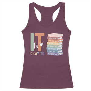 Motivational Racerback Tank Top It's Okay To Make Some Mistakes TS10 Maroon Print Your Wear