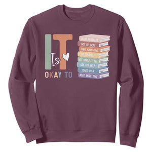 Motivational Sweatshirt It's Okay To Make Some Mistakes TS10 Maroon Print Your Wear