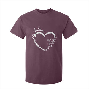 Autism Awareness Adaptation T Shirt For Kid Accept Adapt Advocate Love Heart TS10 Maroon Print Your Wear