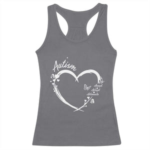 Autism Awareness Adaptation Racerback Tank Top Accept Adapt Advocate Love Heart TS10 Charcoal Print Your Wear