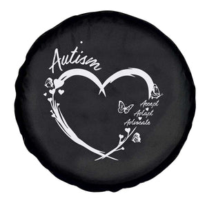 Autism Awareness Adaptation Spare Tire Cover Accept Adapt Advocate Love Heart TS10 Print Your Wear