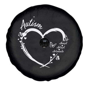 Autism Awareness Adaptation Spare Tire Cover Accept Adapt Advocate Love Heart TS10 Print Your Wear