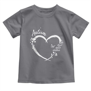 Autism Awareness Adaptation Toddler T Shirt Accept Adapt Advocate Love Heart TS10 Charcoal Print Your Wear