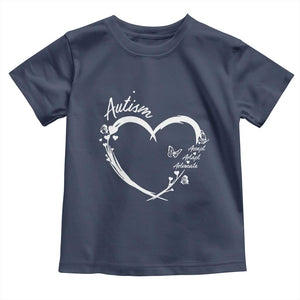 Autism Awareness Adaptation Toddler T Shirt Accept Adapt Advocate Love Heart TS10 Navy Print Your Wear