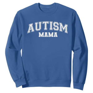 Autism Mama Sweatshirt Autistic Mom Blessed TS10 Royal Blue Print Your Wear