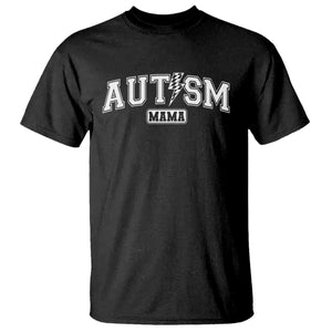 Autism Mama Lightning Bolt Checkered T Shirt Autistic Mom Blessed TS10 Black Print Your Wear