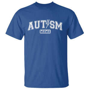 Autism Mama Lightning Bolt Checkered T Shirt Autistic Mom Blessed TS10 Royal Blue Print Your Wear