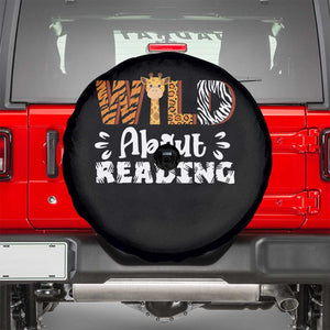 Wild About Reading Spare Tire Cover Cute Animal Print Reading Lover Kids Teachers TS10 Black Print Your Wear