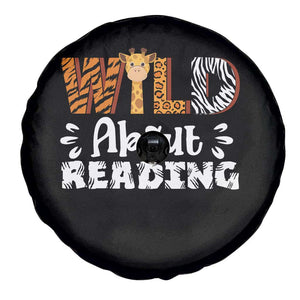 Wild About Reading Spare Tire Cover Cute Animal Print Reading Lover Kids Teachers TS10 Print Your Wear