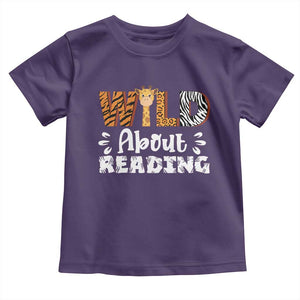 Wild About Reading Toddler T Shirt Cute Animal Print Reading Lover Kids Teachers TS10 Purple Print Your Wear