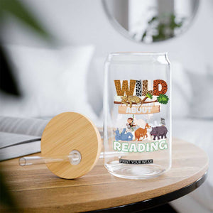 Wild About Reading Glass Can Cute Animal Book Lover Kids Teachers TS10 Print Your Wear