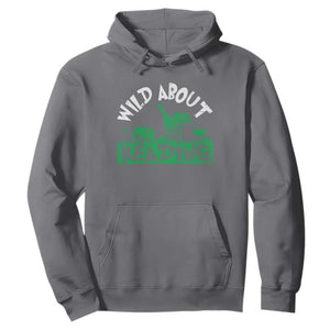 Wild About Reading Hoodie Cute Safari Animal Reading Shirt Preschool Kindergarten TS10 Charcoal Print Your Wear