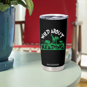 Wild About Reading Tumbler Cup Cute Safari Animal Reading Shirt Preschool Kindergarten TS10 Print Your Wear