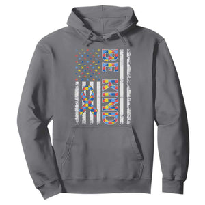 Be Kind Autism Hoodie USA flag Autistic Support TS10 Charcoal Print Your Wear