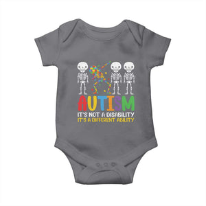 Autism Awareness Baby Onesie Skeleton Dabbing Autistic Kids TS10 Charcoal Print Your Wear