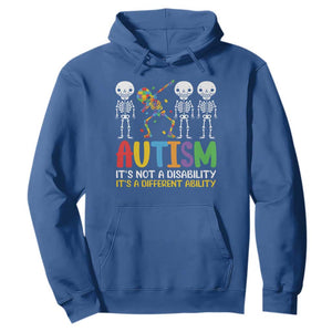 Autism Awareness Hoodie Skeleton Dabbing Autistic Kids TS10 Royal Blue Print Your Wear