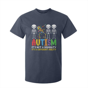 Autism Awareness T Shirt For Kid Skeleton Dabbing Autistic Kids TS10 Navy Print Your Wear