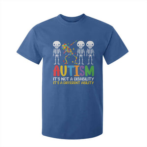 Autism Awareness T Shirt For Kid Skeleton Dabbing Autistic Kids TS10 Royal Blue Print Your Wear