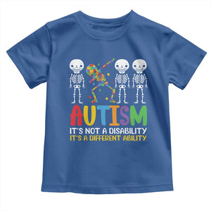 Autism Awareness Toddler T Shirt Skeleton Dabbing Autistic Kids TS10 Royal Blue Print Your Wear