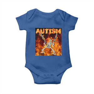 Autism Skeleton Meme Baby Onesie TS10 Royal Blue Print Your Wear