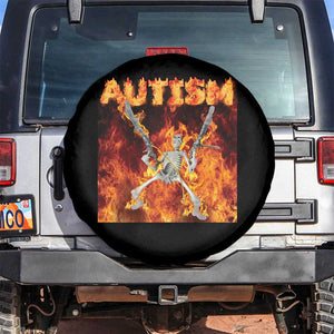 Autism Skeleton Meme Spare Tire Cover TS10 No hole Black Print Your Wear