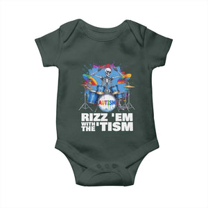 Autism Skeleton Meme Baby Onesie Rizz Em With The Tism Meme Autistic Drummer TS10 Print Your Wear