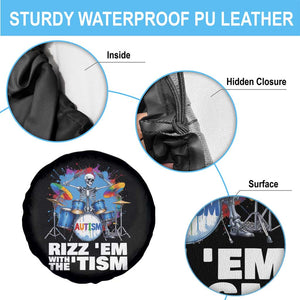 Autism Skeleton Meme Spare Tire Cover Rizz Em With The Tism Meme Autistic Drummer TS10 Print Your Wear