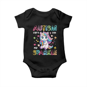 Autism Awareness Unicorn Baby Onesie For Autism Mom Girls TS10 Black Print Your Wear
