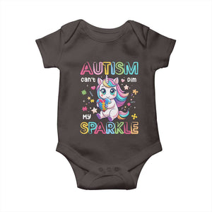 Autism Awareness Unicorn Baby Onesie For Autism Mom Girls TS10 Dark Chocolate Print Your Wear