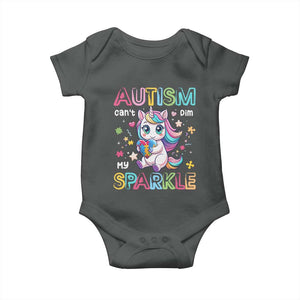 Autism Awareness Unicorn Baby Onesie For Autism Mom Girls TS10 Dark Heather Print Your Wear