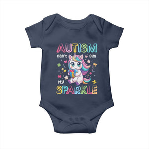 Autism Awareness Unicorn Baby Onesie For Autism Mom Girls TS10 Navy Print Your Wear