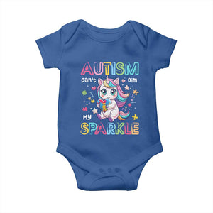 Autism Awareness Unicorn Baby Onesie For Autism Mom Girls TS10 Royal Blue Print Your Wear