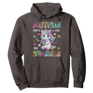 Autism Awareness Unicorn Hoodie For Autism Mom Girls TS10 Dark Chocolate Print Your Wear