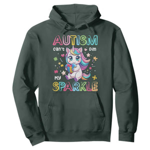 Autism Awareness Unicorn Hoodie For Autism Mom Girls TS10 Dark Forest Green Print Your Wear