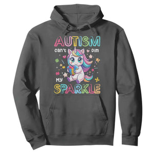 Autism Awareness Unicorn Hoodie For Autism Mom Girls TS10 Dark Heather Print Your Wear