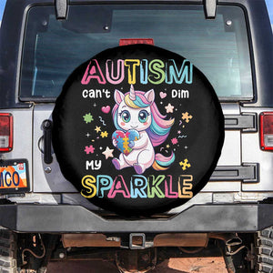 Autism Awareness Unicorn Spare Tire Cover For Autism Mom Girls TS10 No hole Black Print Your Wear