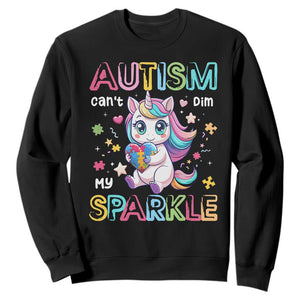 Autism Awareness Unicorn Sweatshirt For Autism Mom Girls TS10 Black Print Your Wear