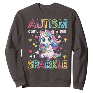 Autism Awareness Unicorn Sweatshirt For Autism Mom Girls TS10 Dark Chocolate Print Your Wear
