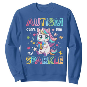 Autism Awareness Unicorn Sweatshirt For Autism Mom Girls TS10 Royal Blue Print Your Wear