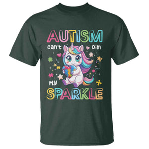 Autism Awareness Unicorn T Shirt For Autism Mom Girls TS10 Dark Forest Green Print Your Wear