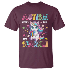 Autism Awareness Unicorn T Shirt For Autism Mom Girls TS10 Maroon Print Your Wear